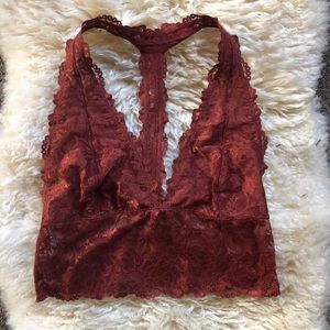 Free People intimates bralette lace copper womens